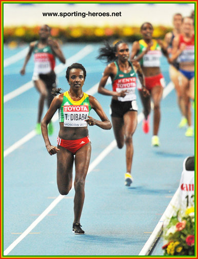 Tirunesh Dibaba - Ethiopia - 2013 World Champion in Moscow in women's 10,000 metres.