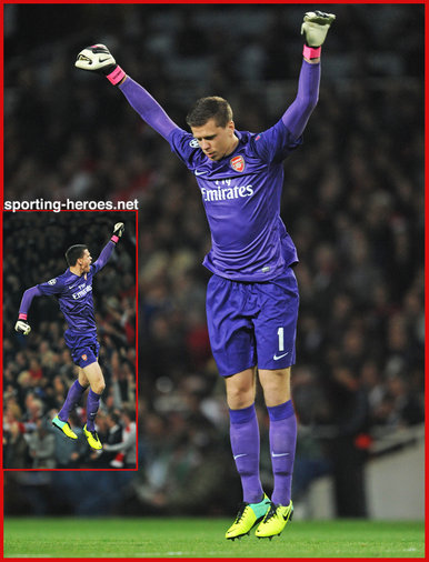 Wojciech SZCZESNY - Arsenal FC - 2013/14 Champions League matches.
