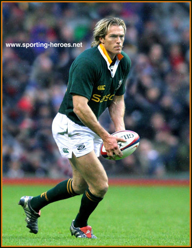 Percy Montgomery - South Africa - International Rugby Matches for South Africa.