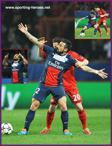 Ezequiel Lavezzi - Paris Saint-Germain - 2013/14 Champions League matches.