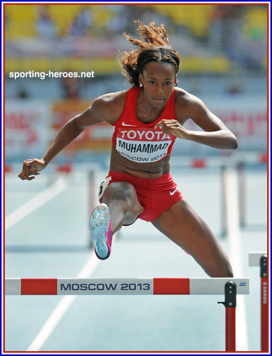 Dalilah MUHAMMAD - U.S.A. - Silver medal at 2013 World Championships over 400mh