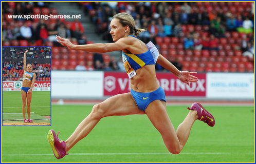 Olha SALADUHA - Ukraine - Women's triple jump Champion in Zurich 2014.