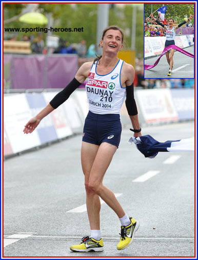 Christelle DAUNAY - France - Marathon win in record time at 2014 European Championship.