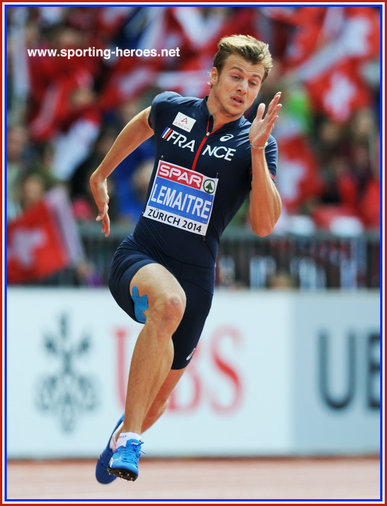 Christophe Lemaitre - France - Two silver medals at 2014 European Championships.