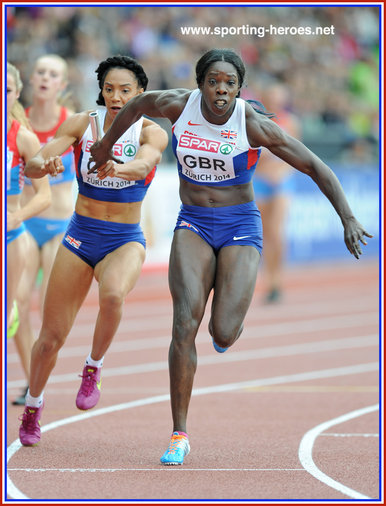 Anyika ONUORA - Great Britain & N.I. - Gold medal 4 x 100m relay at 2014 European Championships