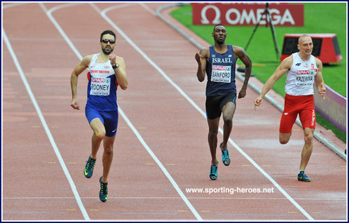 Donald SANFORD - Israel - Bronze medal in 400m at 2014 European Championships.