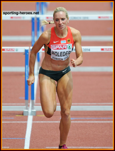 Cindy ROLEDER - Germany - Bronze medal in 100m hurdles at 2014 European Championships.