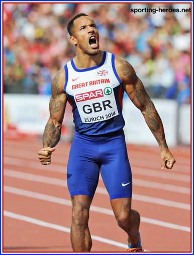 James ELLINGTON - Great Britain & N.I. - Gold medal men's 4x100m relay at 2014 European Championships