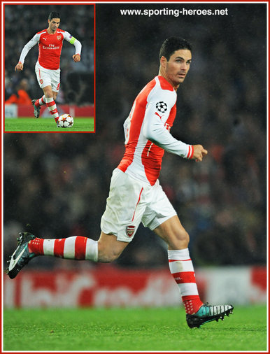 Mikel Arteta - Arsenal FC - 2014/15 UEFA Champions League.