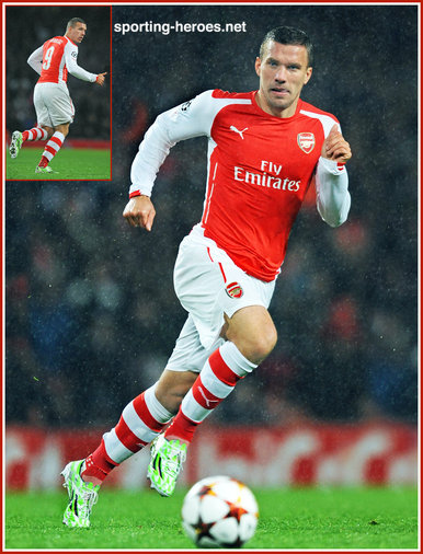 Lukas Podolski - Arsenal FC - 2014/15 Champions League matches.