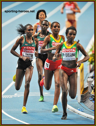 Gladys CHERONO - Kenya - 2nd. in women's 10,000m at 2013 World Championship.
