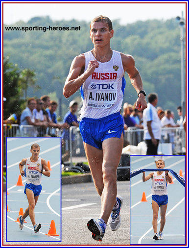 Aleksandr IVANOV - Russia - 20k race walk at 2013 World Championships.