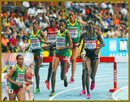 Sofia ASSEFA - Ethiopia - Bronze medal in steeplecahse at 2013 World Championships.