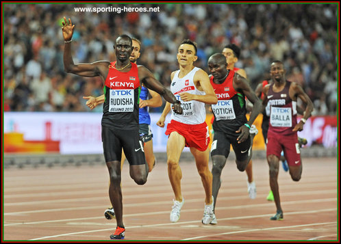 David Rudisha - Kenya - 2015 World 800m champion in Beijing.