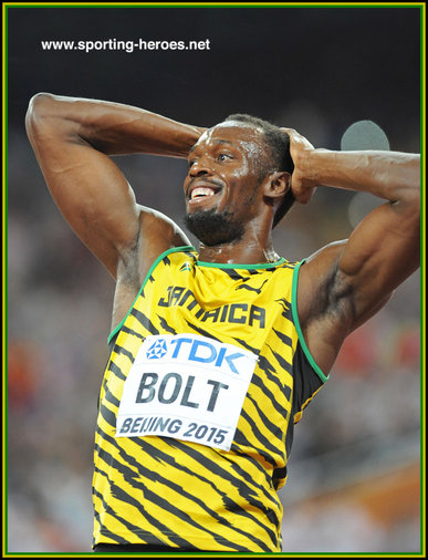 Usain Bolt - Jamaica - Third Gold for the Jamaican at 2015 World Championships