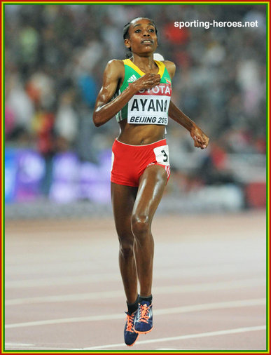 Almaz AYANA - Ethiopia - Winner of 5,000m at 2015 World Championships in China.