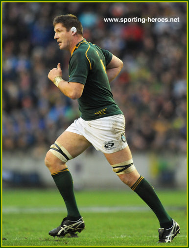 Bakkies Botha - South Africa - International Rugby Caps.