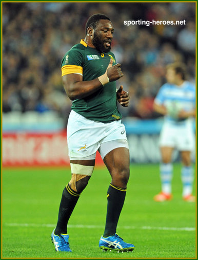 Tendai Mtawarira - South Africa - 2015 World Cup semi final & bronze medal final.