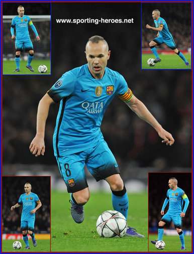 Andres Iniesta - Barcelona - 2015-16 Champions League K.O. Games.