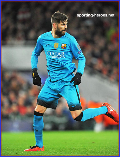 Gerard Pique - Barcelona - 2015-16 Champions League K.O. Games.