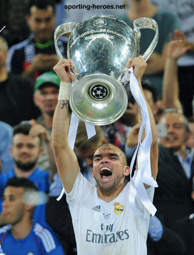 Pepe - Real Madrid - Winner of 2016 Champions League Final.