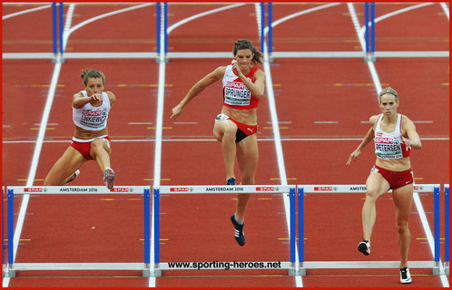 Lea SPRUNGER - Switzerland - Third in 2016 European Championships 400m hurdles.