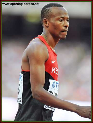 Boniface Mucheru TUMUTI - Kenya - 5th at World Champs then silver at 2016 Rio Olympic Games