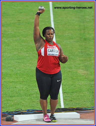 Michelle Carter - U.S.A. - Bronze medal in Beijing then Gold at the 2016 Olympic Games