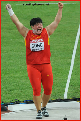 Lijiao Gong - China - Shot put silver medal at Beijing World Championships.