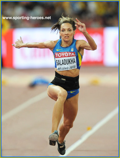 Olha SALADUHA - Ukraine - Sixth in triple jump at 2015 World Championships.