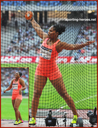 Denia  CABALLERO - Cuba - Discus bronze at Olympics & Gold at 2015 World Championships.