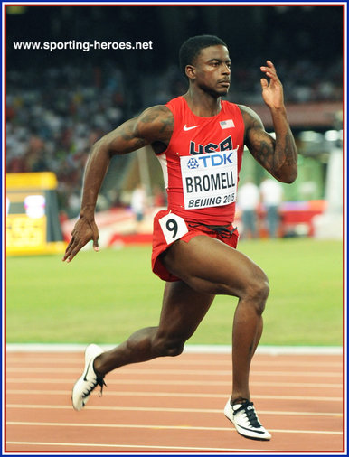 Trayvon BROMELL - U.S.A. - 100m bronze medal at 2015 World Championships.