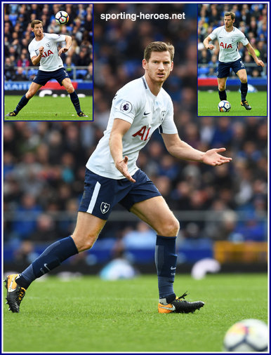 Jan Vertonghen - Tottenham Hotspur - Premiership Appearances.