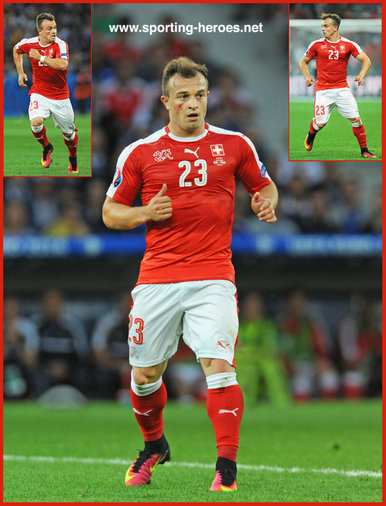 Xherdan Shaqiri - Switzerland - 2016 European Football Finals. Euro 2016.