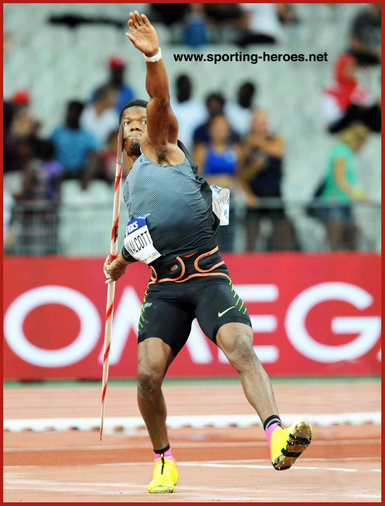 Keshorn WALCOTT - Trinidad & Tobago - Bronze medal at 2016 Olympic Games.