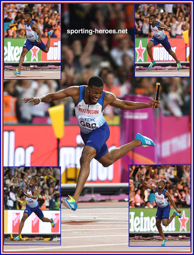 Nethaneel MITCHELL-BLAKE - Great Britain & N.I. - Great Britain & N.I. win men's 4x100m Gold medal