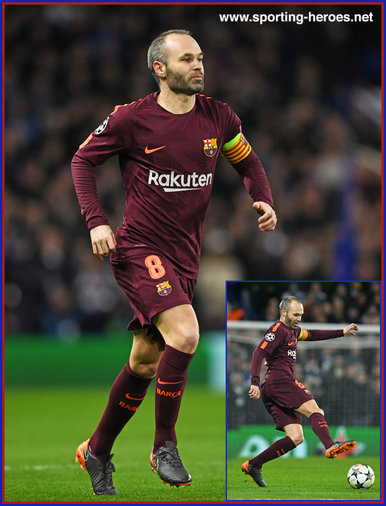 Andres Iniesta - Barcelona - 2017/18 Champions League. Knock out games.