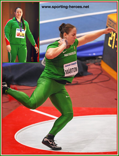 Anita MARTON - Hungary - 2018 World Indoor shot put Champion.