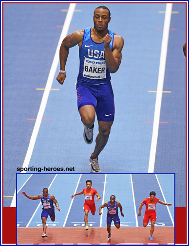 Ronnie BAKER - U.S.A. - Bronze medal in 60m at 2018 World Indoor Championships.