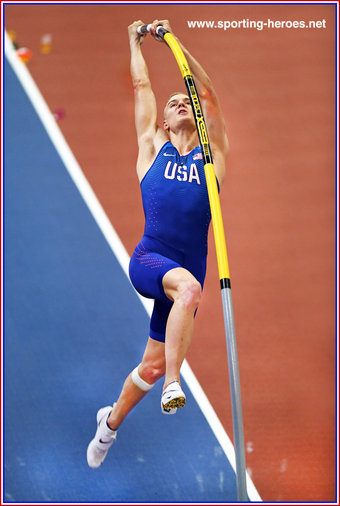 Sam KENDRICKS - U.S.A. - Silver medal at 2018 World Indoor Championships