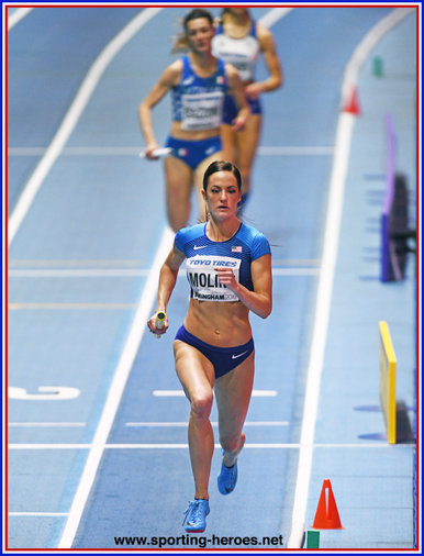 Georganne MOLINE - U.S.A. - Gold medal in 4x400m at 2018 World Indoor Championships.