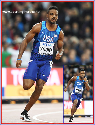 Isiah  YOUNG - U.S.A. - 8th in 200m at 2017 World Championships.
