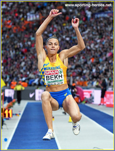 Maryna BEKH-ROMANCHUK - Ukraine - Long jump silver medal at 2018 European Championships.