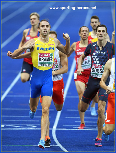 Andreas KRAMER - Sweden - 800m silver medal at 2018 European Championships.