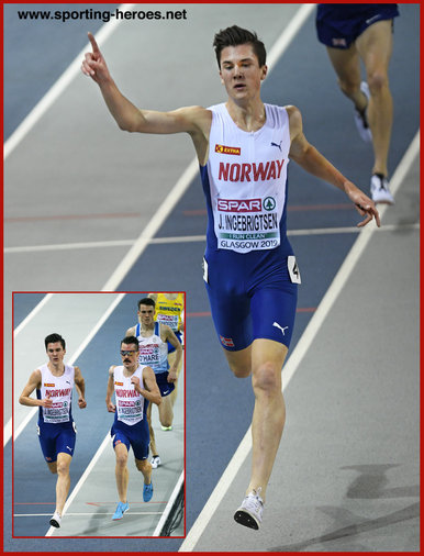 Jakob INGEBRIGTSEN - Norway - 2019 Europan Indoor 3000m Champion.