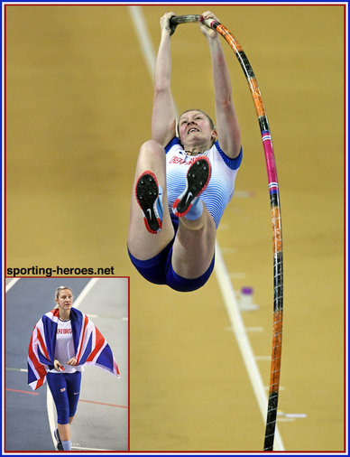 Holly BRADSHAW - Great Britain & N.I. - Silver medal at 2019 European Indoor Championships.