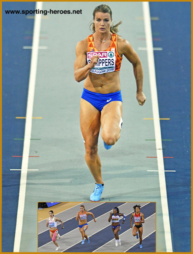 Dafne SCHIPPERS - Nederland - 60m silver medal at 2019 European Indoor Championships.