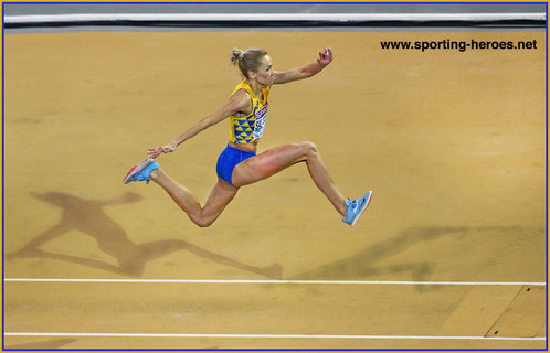 Olha SALADUHA - Ukraine - Bronze medal at 2019 European Indoor Championships.