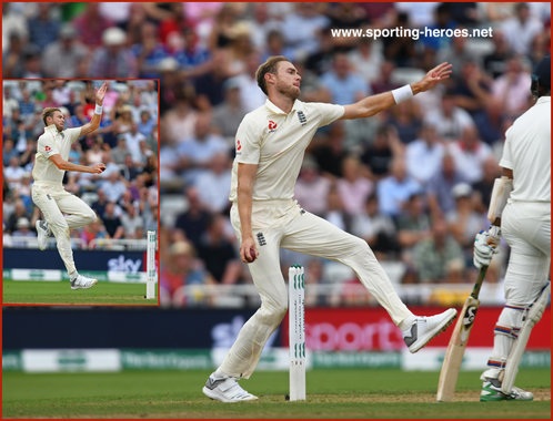Stuart Broad - England - 2018 Test matches against India.