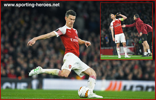 Laurent Koscielny - Arsenal FC - Europa League.  K.O. games in 2019.